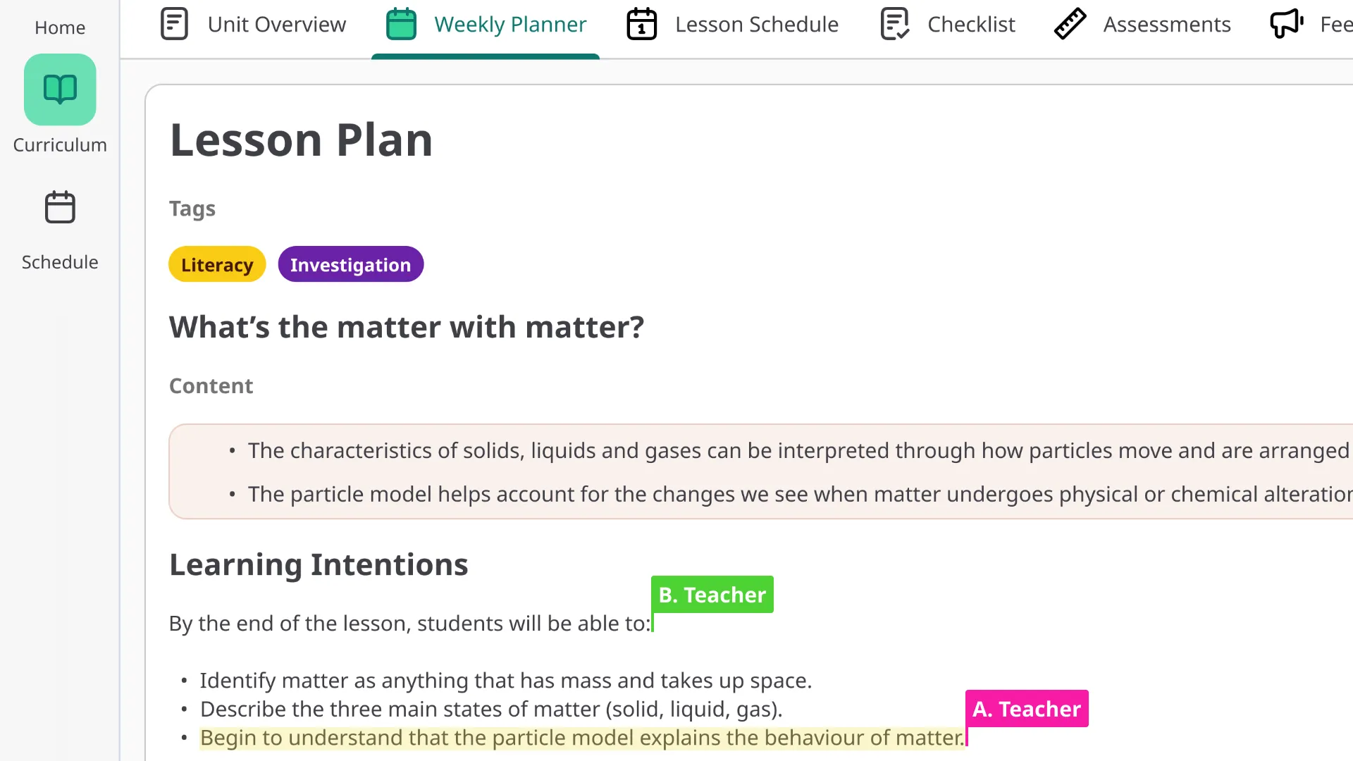 Teachers collaborating on the same lesson plan